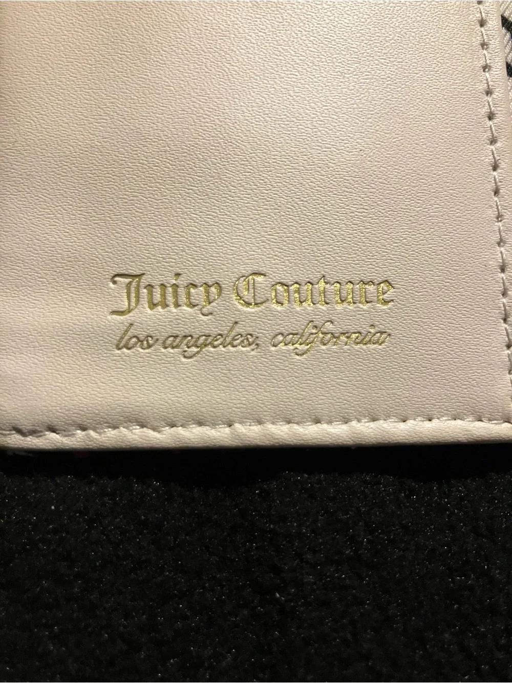 Juicy Couture Gothic Monogram Bifold Wallet Pink Black Heart Charm Y2K Style